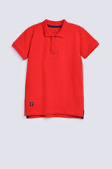 BOYS CRUSHED PLACKET POLO