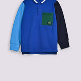 BOYS CONTRAST SLEEVE POLO