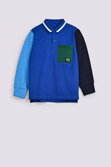 BOYS CONTRAST SLEEVE POLO