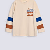 BOYS SLEEVE STRIPE PRINT TEE