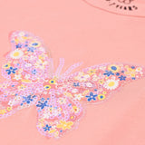 GIRLS BUTTERFLY EMBELLISHED T SHIRT