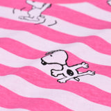 GIRLS SNOOPY DROP SHOULDER STRIPER T SHIRT