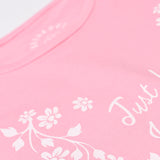 GIRLS DROP SHOULDER T SHIRT WITH FLORAL PRINT