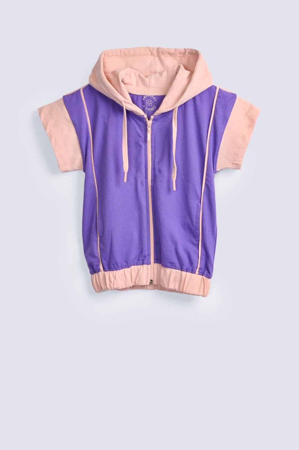 GIRLS COLOR BLOCKING TOP WITH HOOD