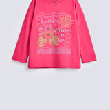 GIRLS FLORAL PRINTED T SHIRT