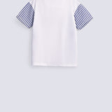 GIRLS DROP SHOULDER T SHIRT WITH STRAP PANELS