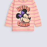 GIRLS MINNIE MOUSE STRIPER T SHIRT