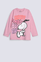 GIRLS SNOOPY PRINTED T SHIRT