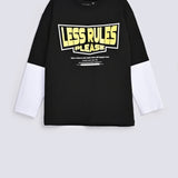 BOYS LESS RULES DROP SHOULDER TEE