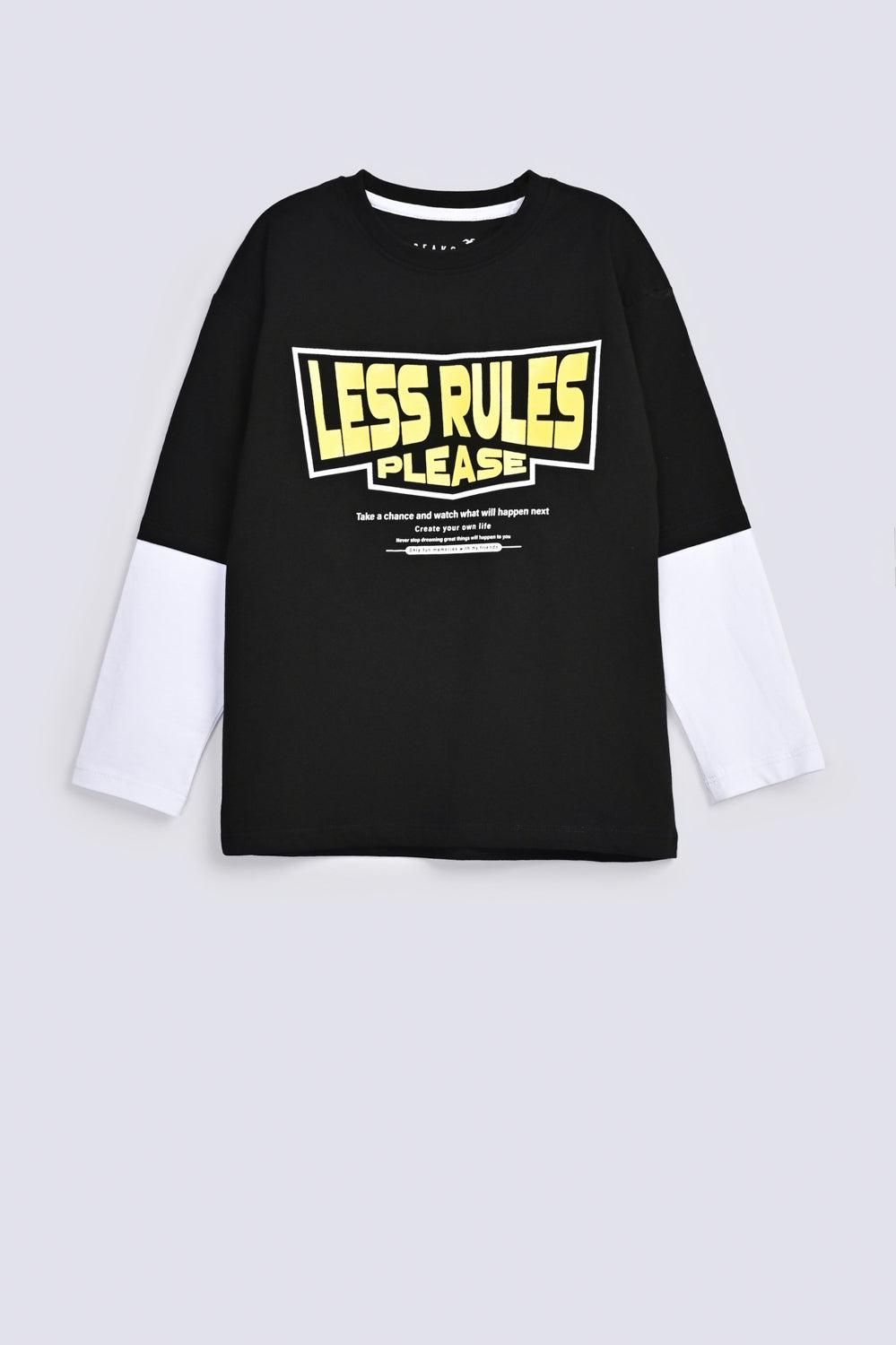 BOYS LESS RULES DROP SHOULDER TEE