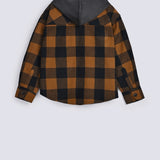 BOYS HOODED CHECKERED SHACKET