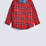 BOYS CONTRAST COLLAR SHIRT