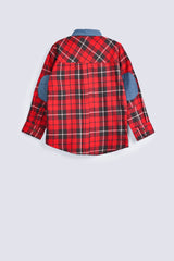 BOYS CONTRAST COLLAR SHIRT