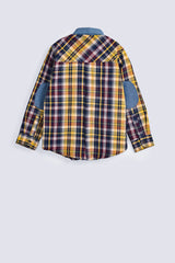 BOYS CONTRAST COLLAR SHIRT