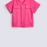 GIRLS EMBROIDERED BUTTON DOWN SHIRT