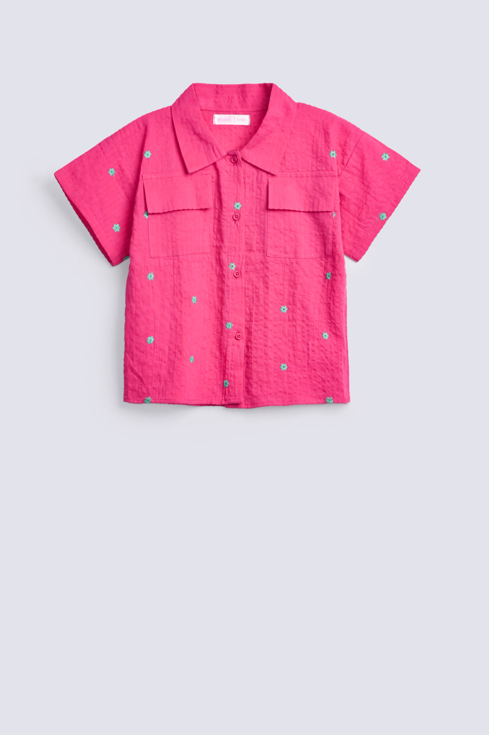 GIRLS EMBROIDERED BUTTON DOWN SHIRT