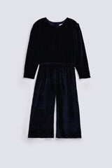 GIRLS FANCY VELVET JUMPSUIT