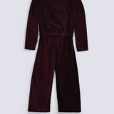 GIRLS FANCY VELVET JUMPSUIT