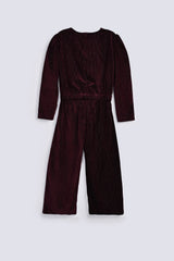 GIRLS FANCY VELVET JUMPSUIT