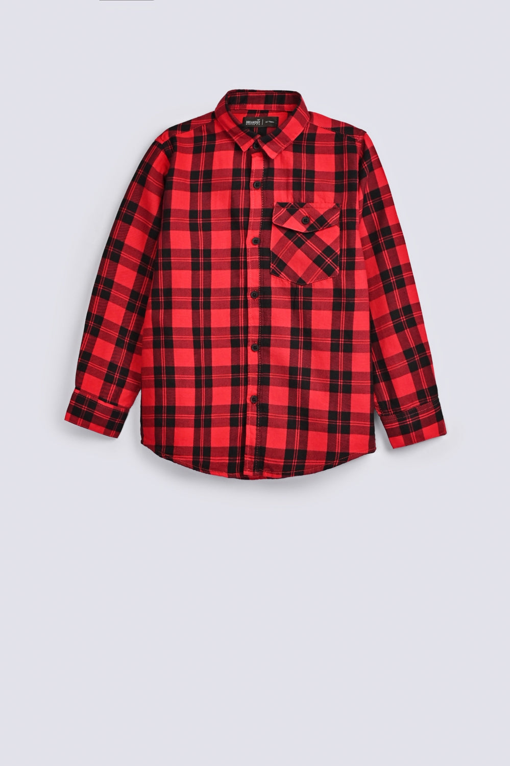 BOYS ELBOW PATCH CHECKERED SHIRT