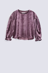 GIRLS EMBELLISHED VELVET TOP