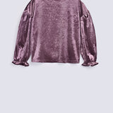 GIRLS EMBELLISHED VELVET TOP