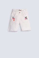 GRILS EMBROIDERED SHORTS