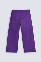 GIRLS LOOSE CARGO TROUSERS