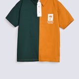 BOYS CONTRAST PANEL POLO