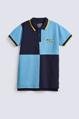 BOYS CONTRAST PANEL POLO