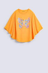 GIRLS EMBELLISHED BUTTERFLY TOP