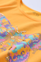 GIRLS EMBELLISHED BUTTERFLY TOP