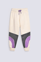 GIRLS COLOR BLOCKING JOGGER TROUSERS