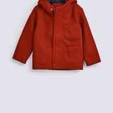 BOYS WOOL BLENDED HOODED COAT