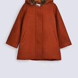 GIRLS FAUX FUR HOODED COAT