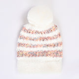 GIRLS KNITTED CAP WITH POM POM