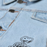 GIRLS DROP SHOULDER SNOOPY DENIM JACKET