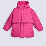 GIRLS DOUBLE LAYERED PUFFER JACKET