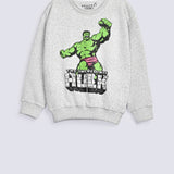 BOYS DROP SHOULDER SPECIAL KNIT HULK SWEATSHIRT