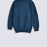 BOYS CROSS PATTERN HIGH NECK SWEATER