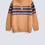 BOYS MOCK ZIPPER SWEATER