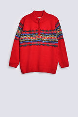 BOYS MOCK ZIPPER SWEATER