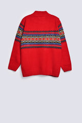 BOYS MOCK ZIPPER SWEATER