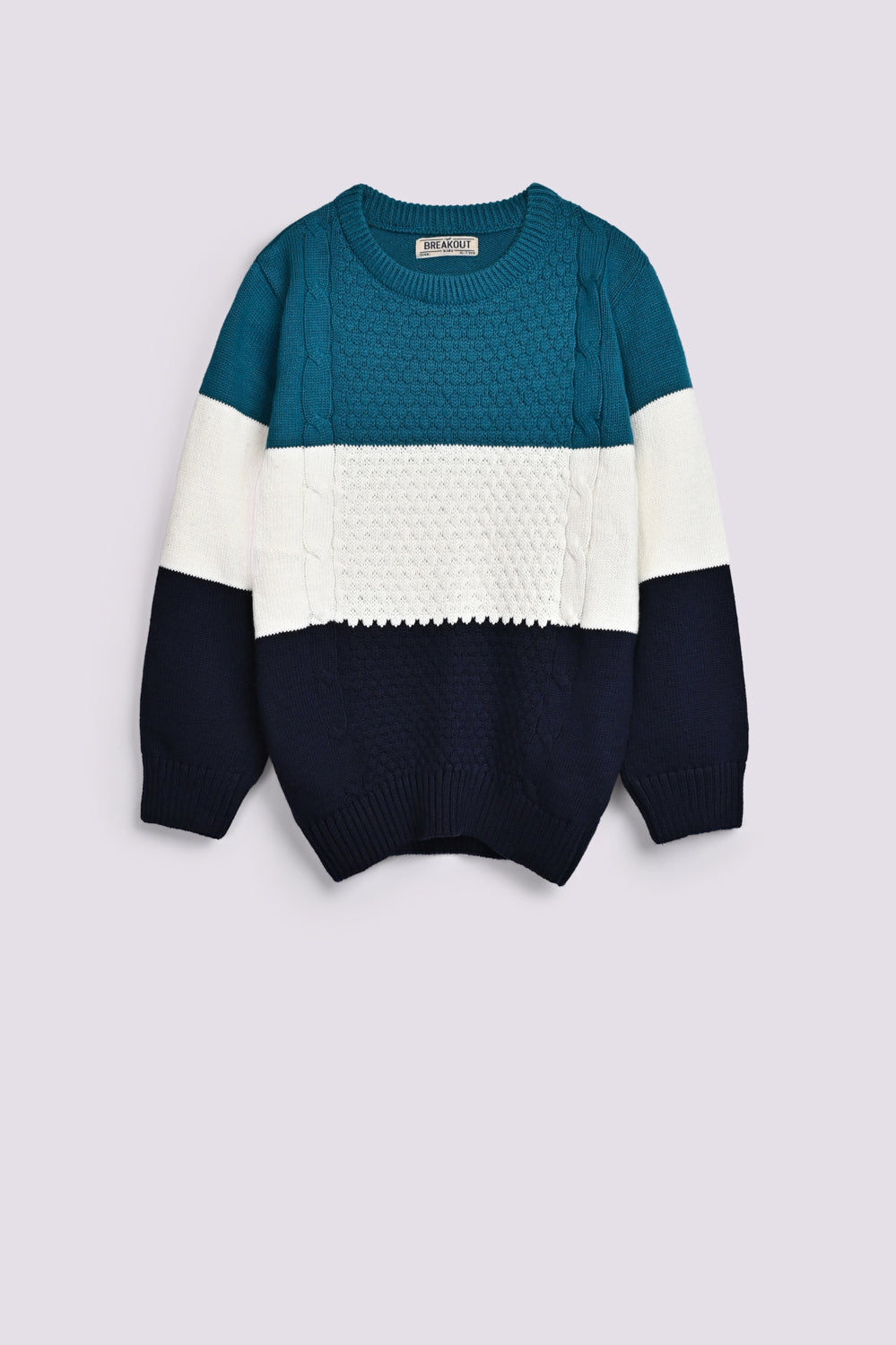 BOYS COLOR BLOCK SWEATER