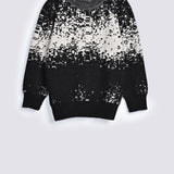 BOYS FEATHER YARN JACQUARD SWEATER