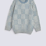 BOYS MELANGE CABLE KNIT SWEATER