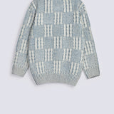 BOYS MELANGE CABLE KNIT SWEATER