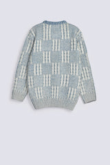 BOYS MELANGE CABLE KNIT SWEATER