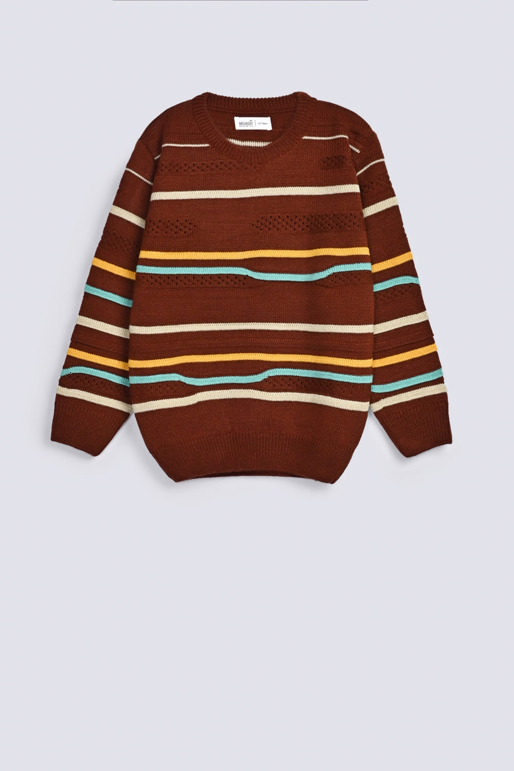 BOYS NEEDLE DROP STRIPER SWEATER