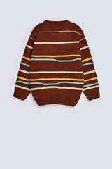 BOYS NEEDLE DROP STRIPER SWEATER